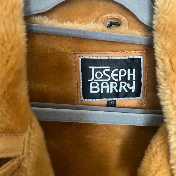 Joseph Barry Men's Vintage  Suede Shearling Lined Chore Jacket Tan Size 2XL - Picture 4 of 13